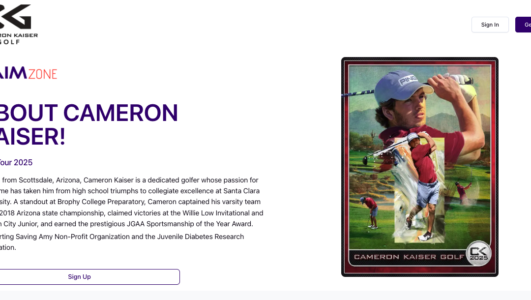 Teeing Off into Web3: FAIM Launches on the Fairway with Professional Golfer Cameron Kaiser